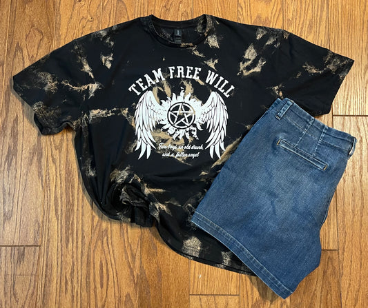 SPN Black and bleached shirt