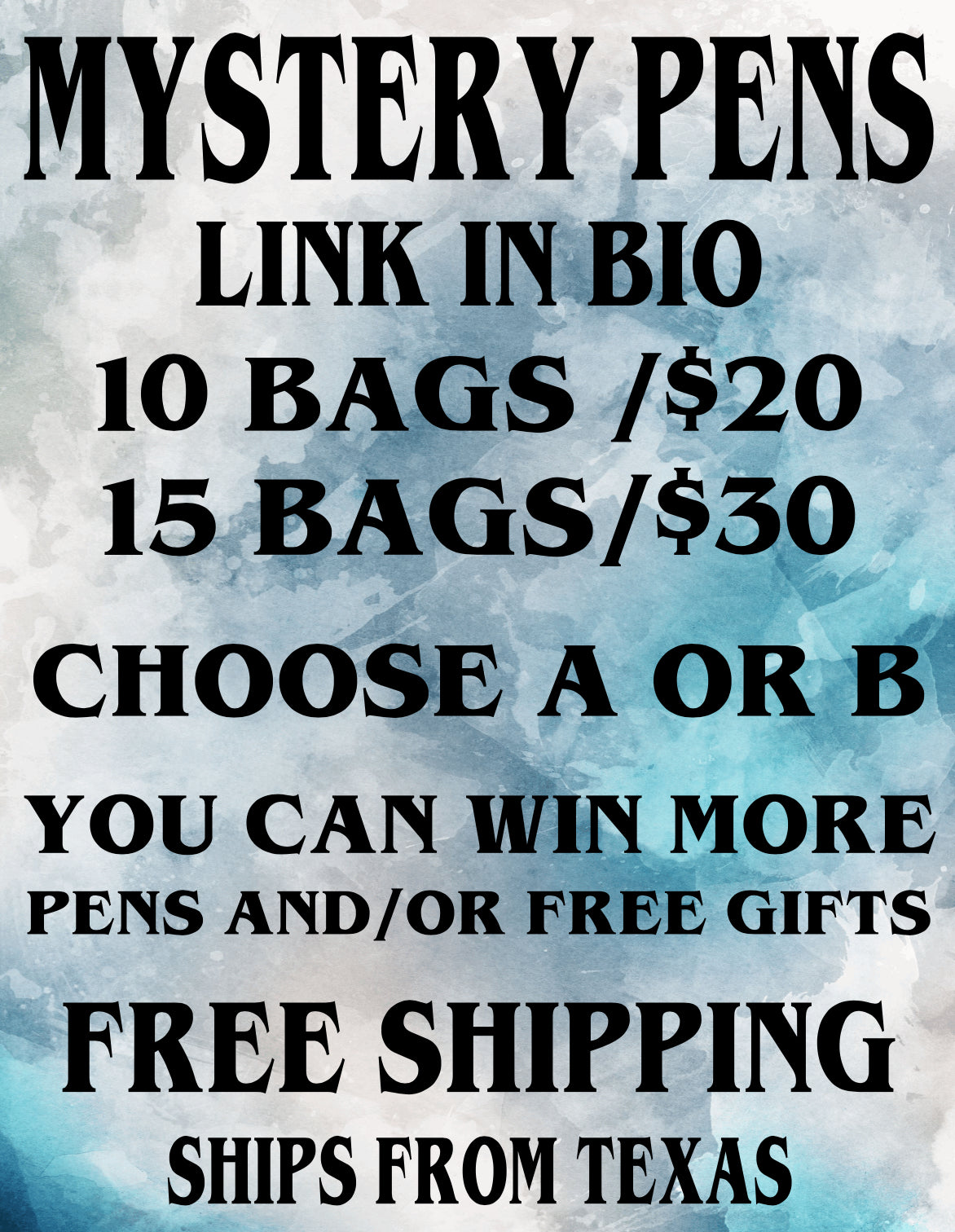 Mystery pen bags