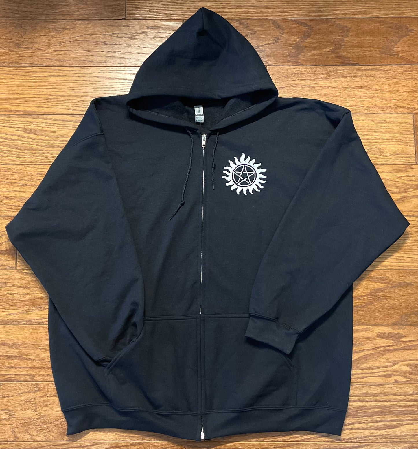 Anti-Possession embroidered Full Zip Up Hoodie