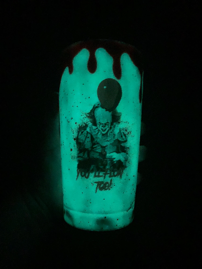 Pennywise Blood drip Tumbler Glow in the dark