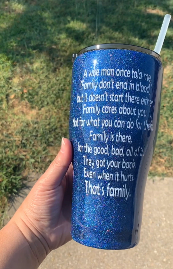 SPN Wiseman glittered 30oz modern curve tumblers