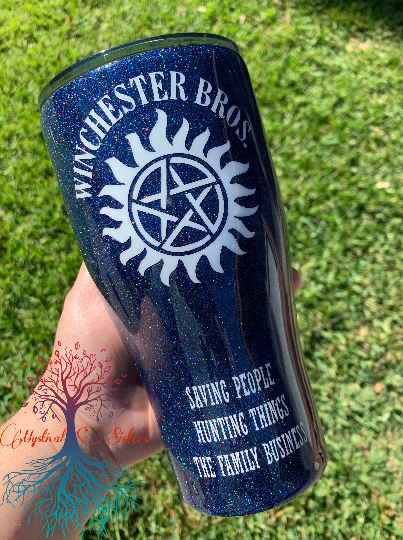 SPN 30oz Curved Glittered Tumblers.