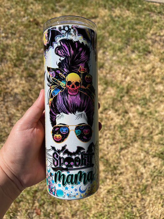 Spooky Mama 20oz Shimmer Sublimated Tumbler