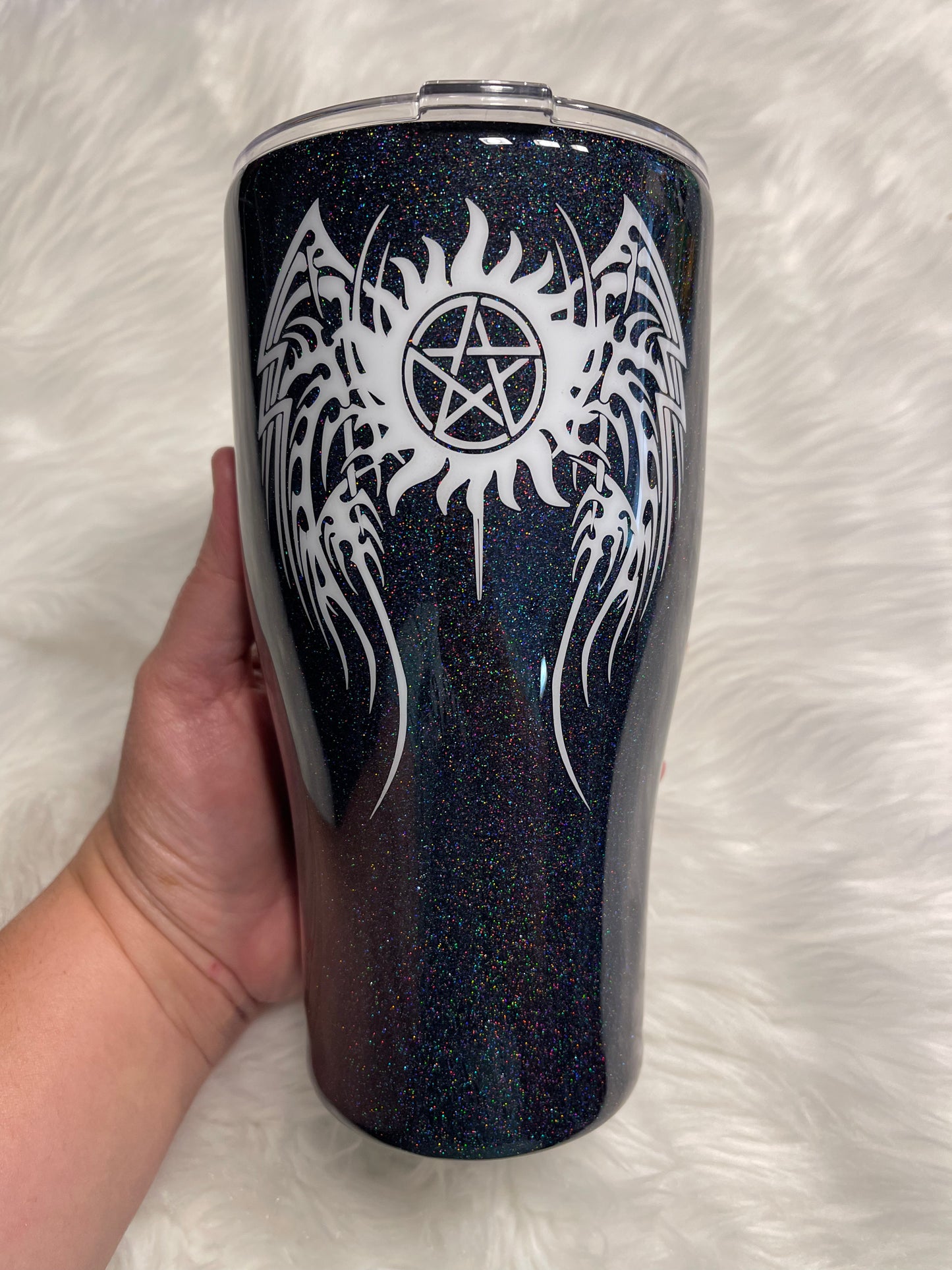 SPN 30oz Curved Glittered Tumblers.