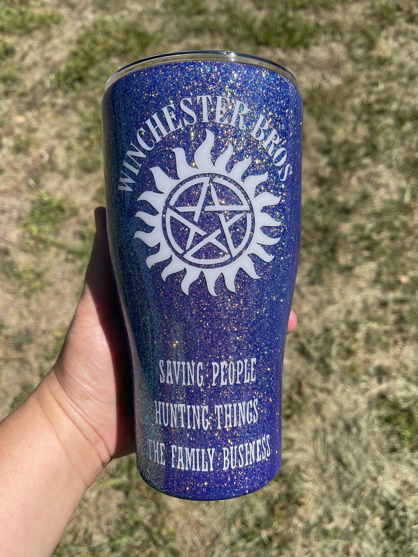SPN 30oz Curved Glittered Tumblers.