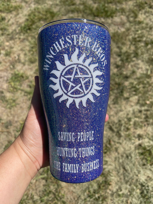 SPN 30oz Curved Glittered Tumblers.