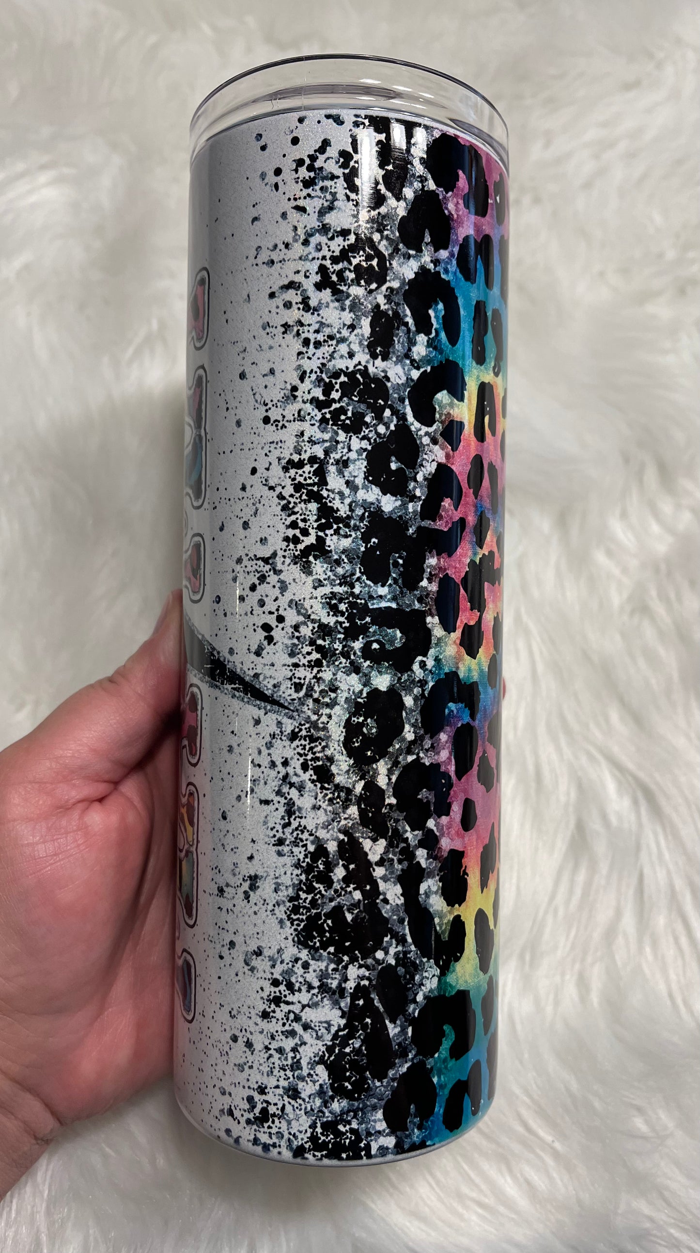 Mama Leopard Shimmer Sublimation Tumbler