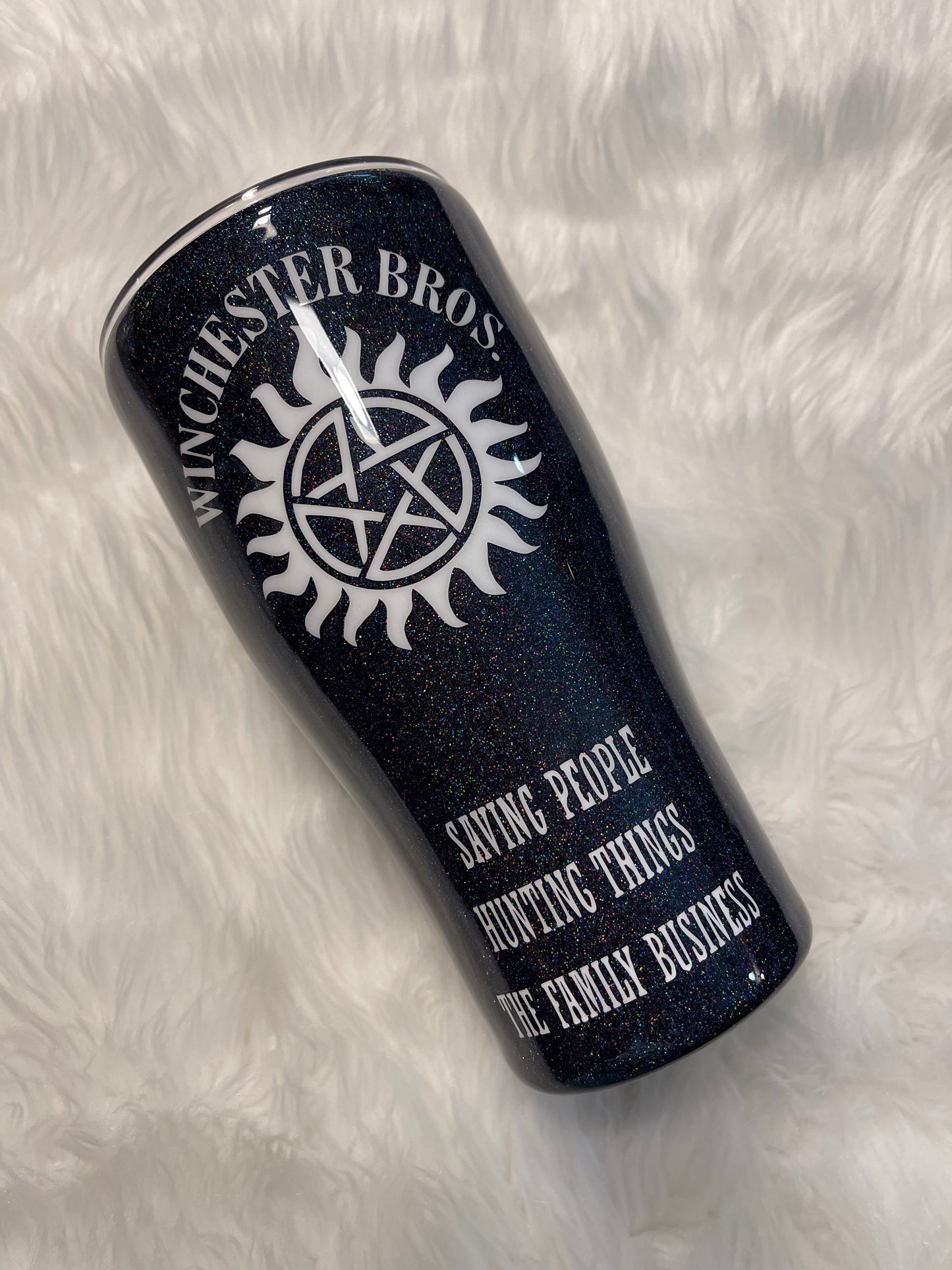 SPN 30oz Curved Glittered Tumblers.
