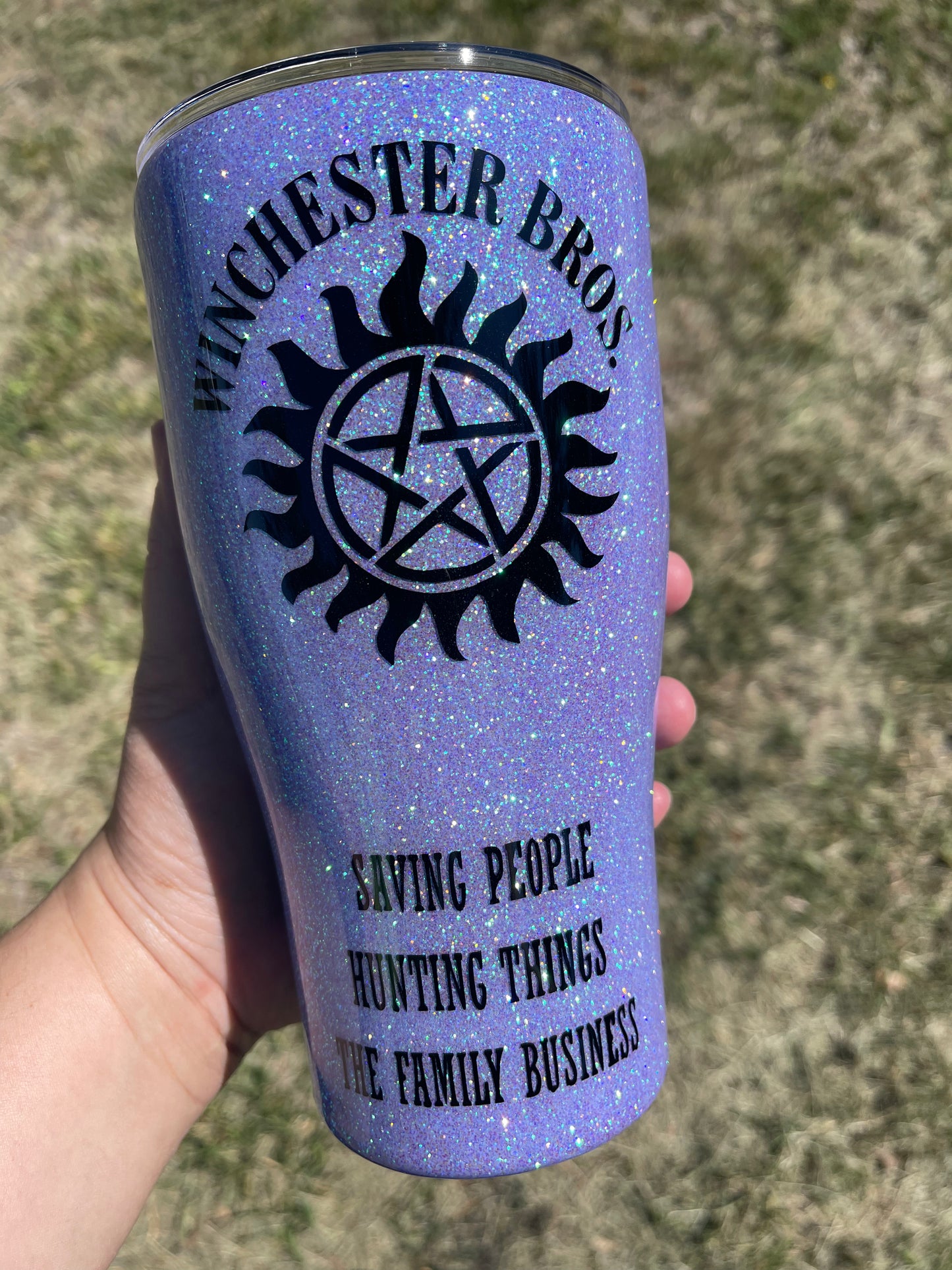 SPN 30oz Curved Glittered tumbler