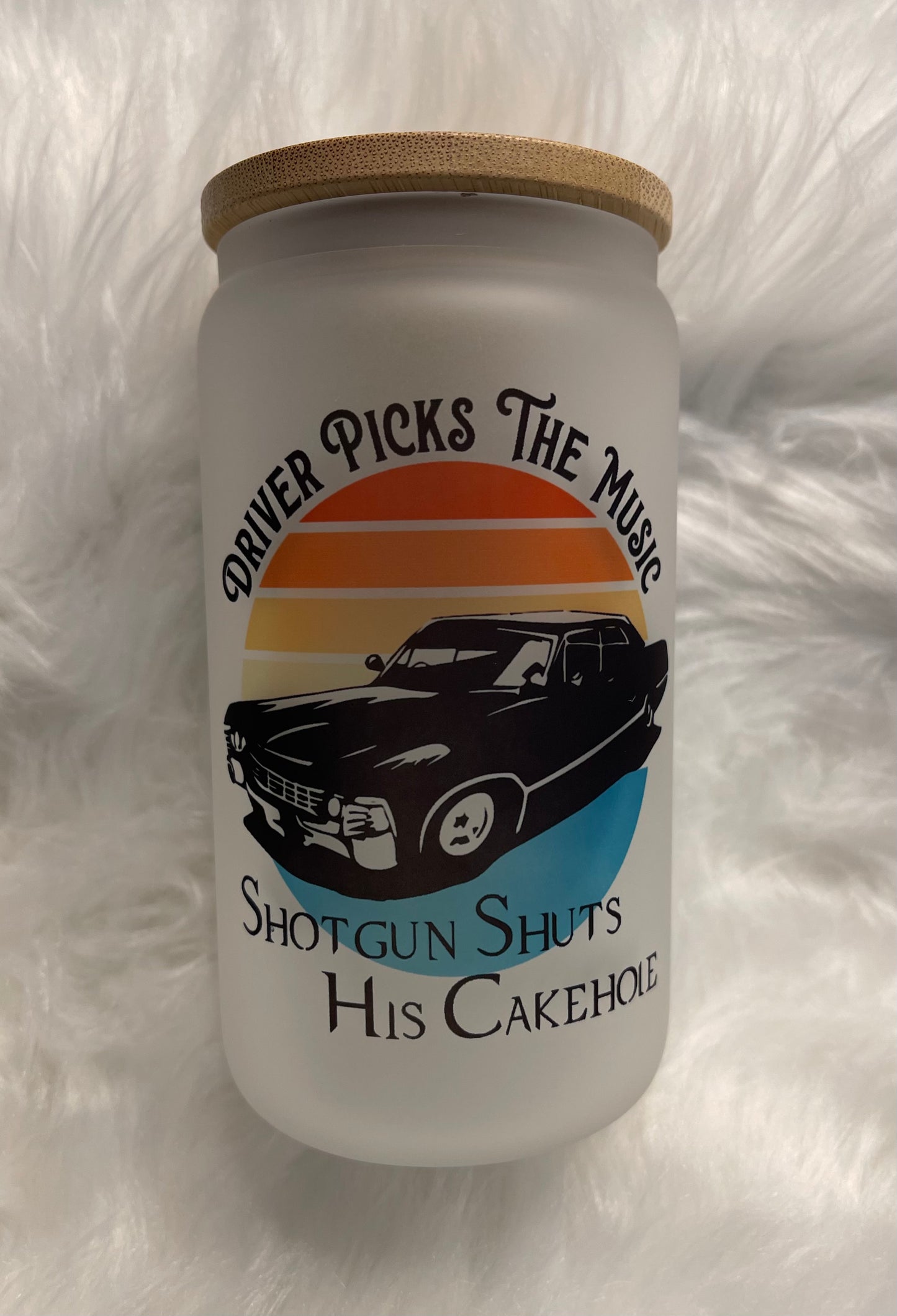 SPN themed glass coffee/beer jar