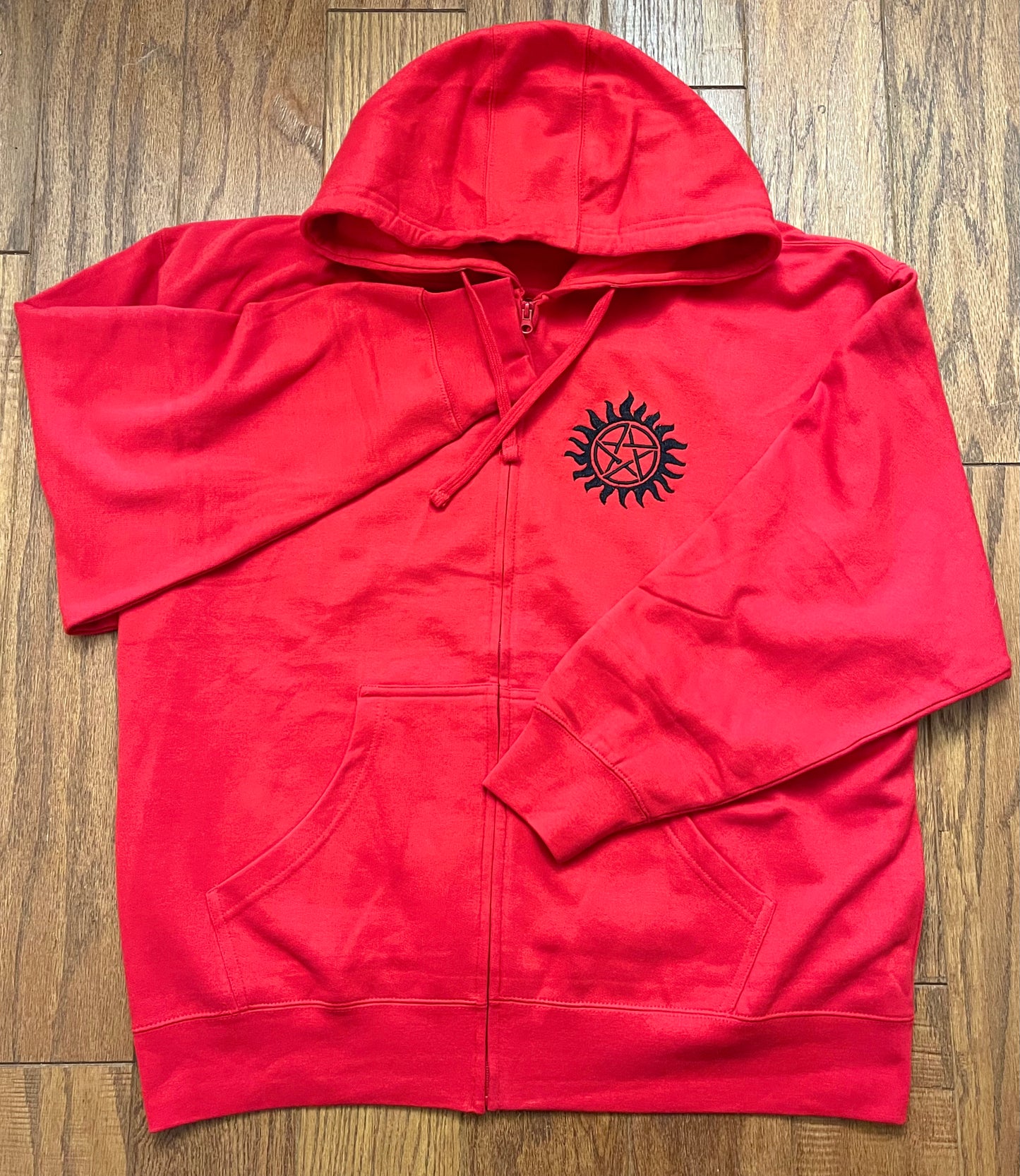 Anti-Possession embroidered Full Zip Up Hoodie