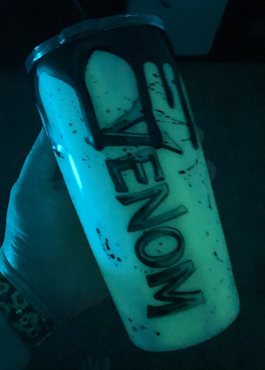 Venom Blood drip tumbler. Glow in the dark tumbler