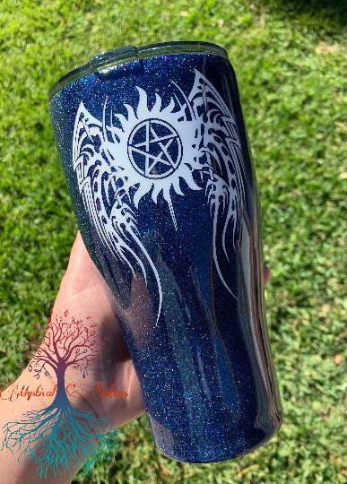 SPN 30oz Curved Glittered Tumblers.