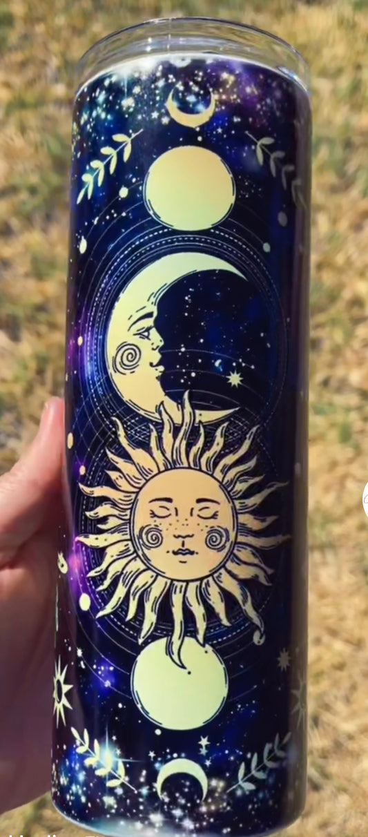 Celestial Glow In The Dark Sublimated 20oz Tumbler