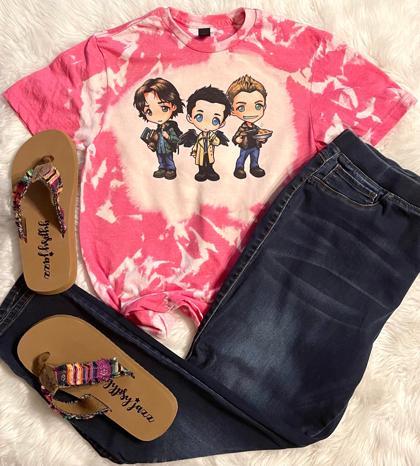 SPN Cartoon Bleached Shirt