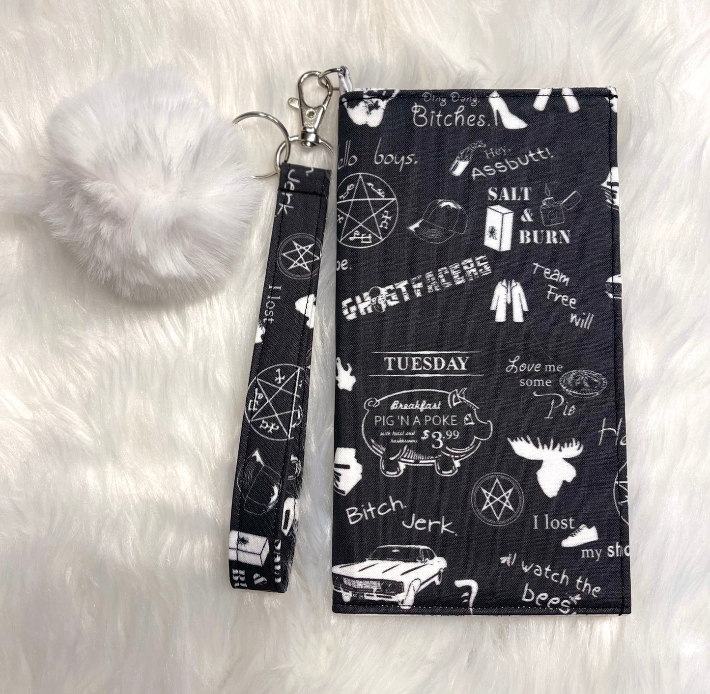 SPN cellphone wallet wristlet w/key fob