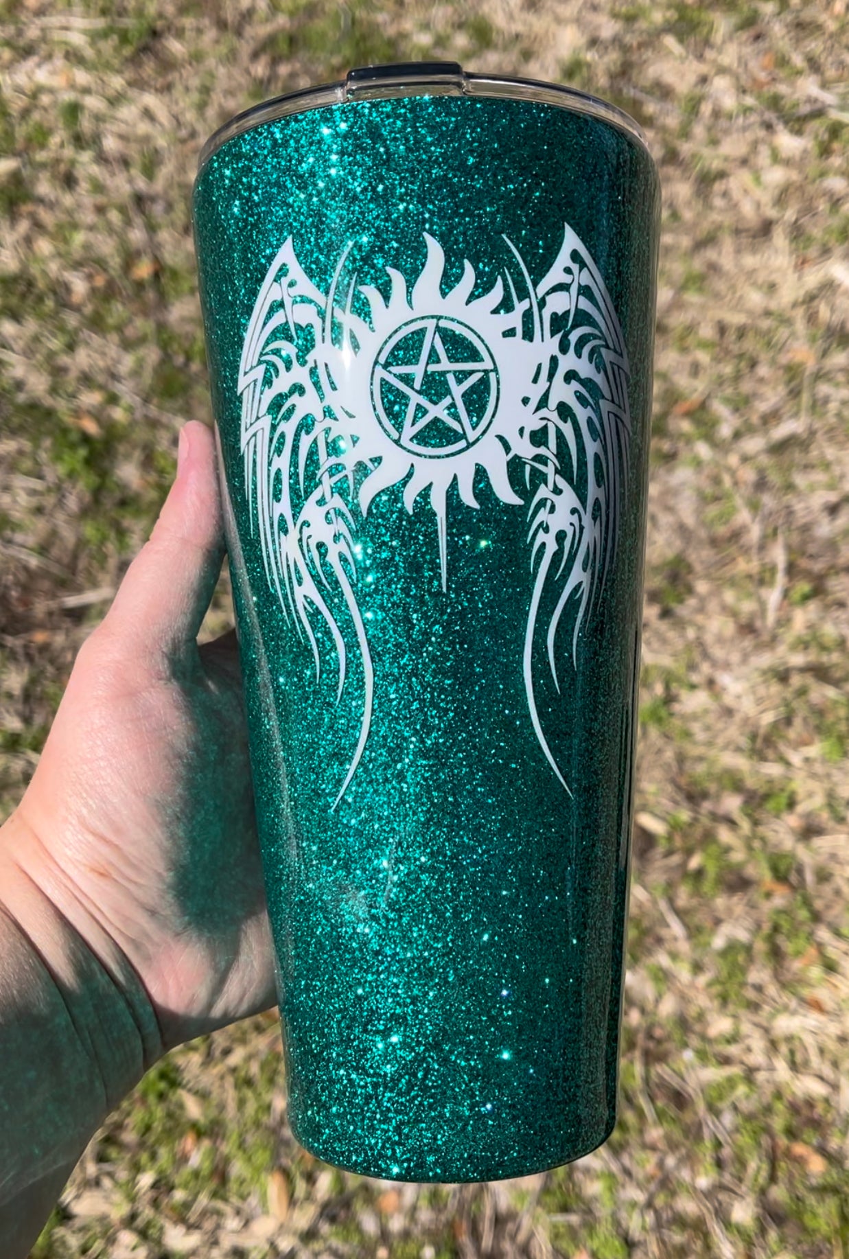 SPN 32oz Tapered Glittered Tumbler