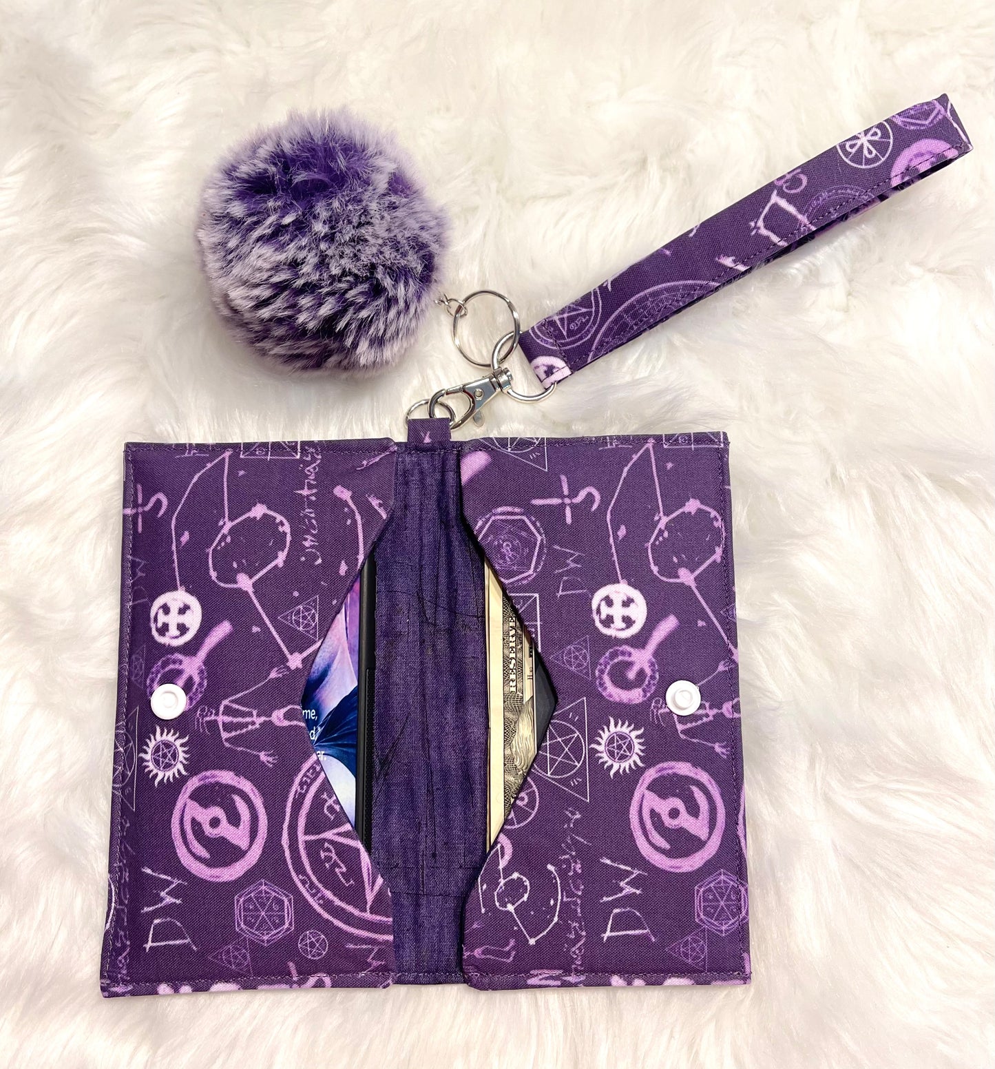SPN cellphone wallet wristlet w/key fob