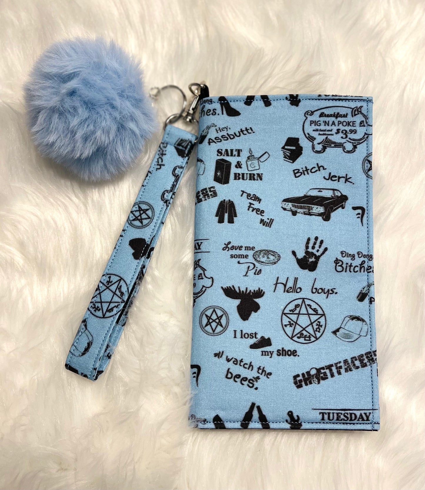 SPN cellphone wallet wristlet w/key fob